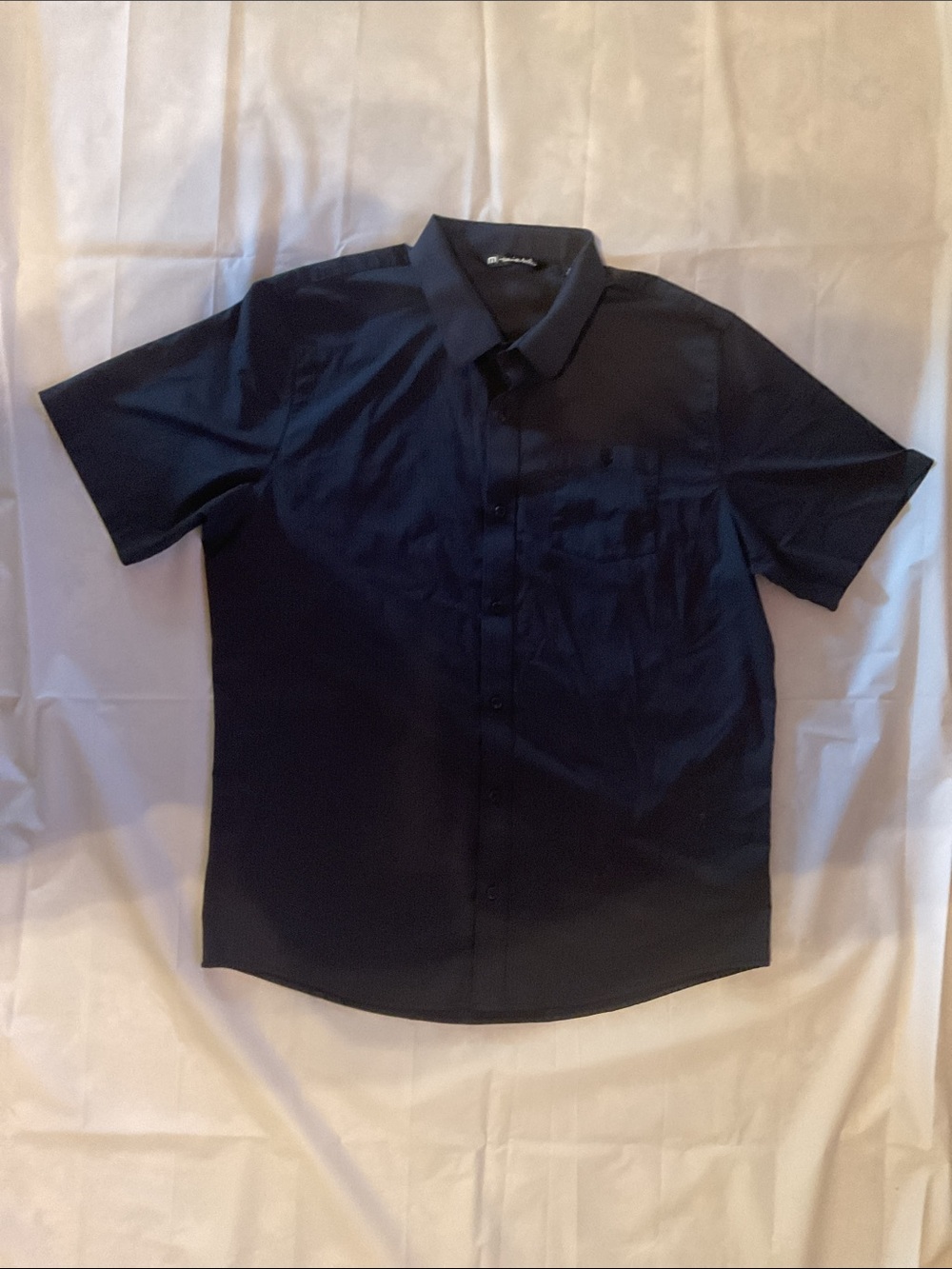 Travis Mathew Black Short-Sleeve Button-Down Shirt